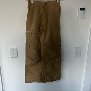 The North face youth khaki zip off hiking pants size medium